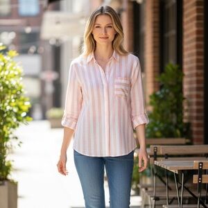 Striped Button-Up Shirt